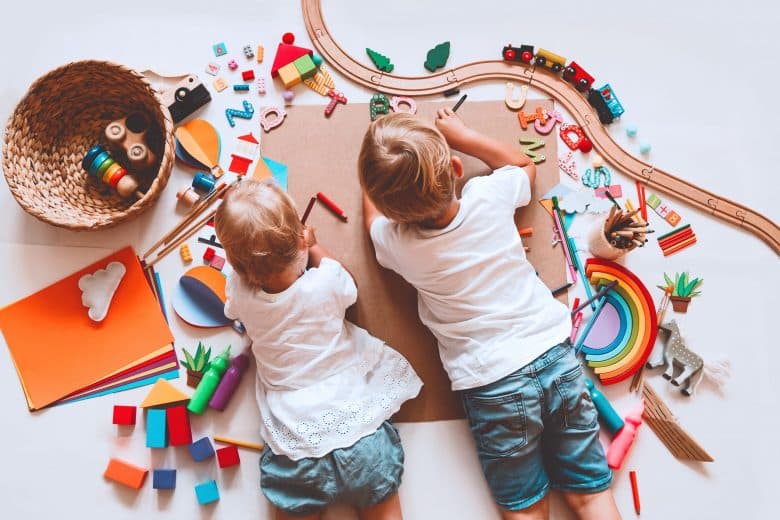 Kids playing on floor